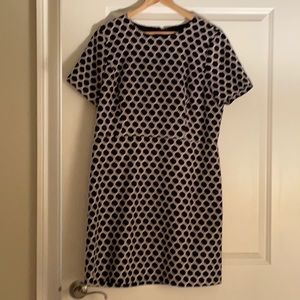 Ann Taylor White and Black Polka Dot Dress
